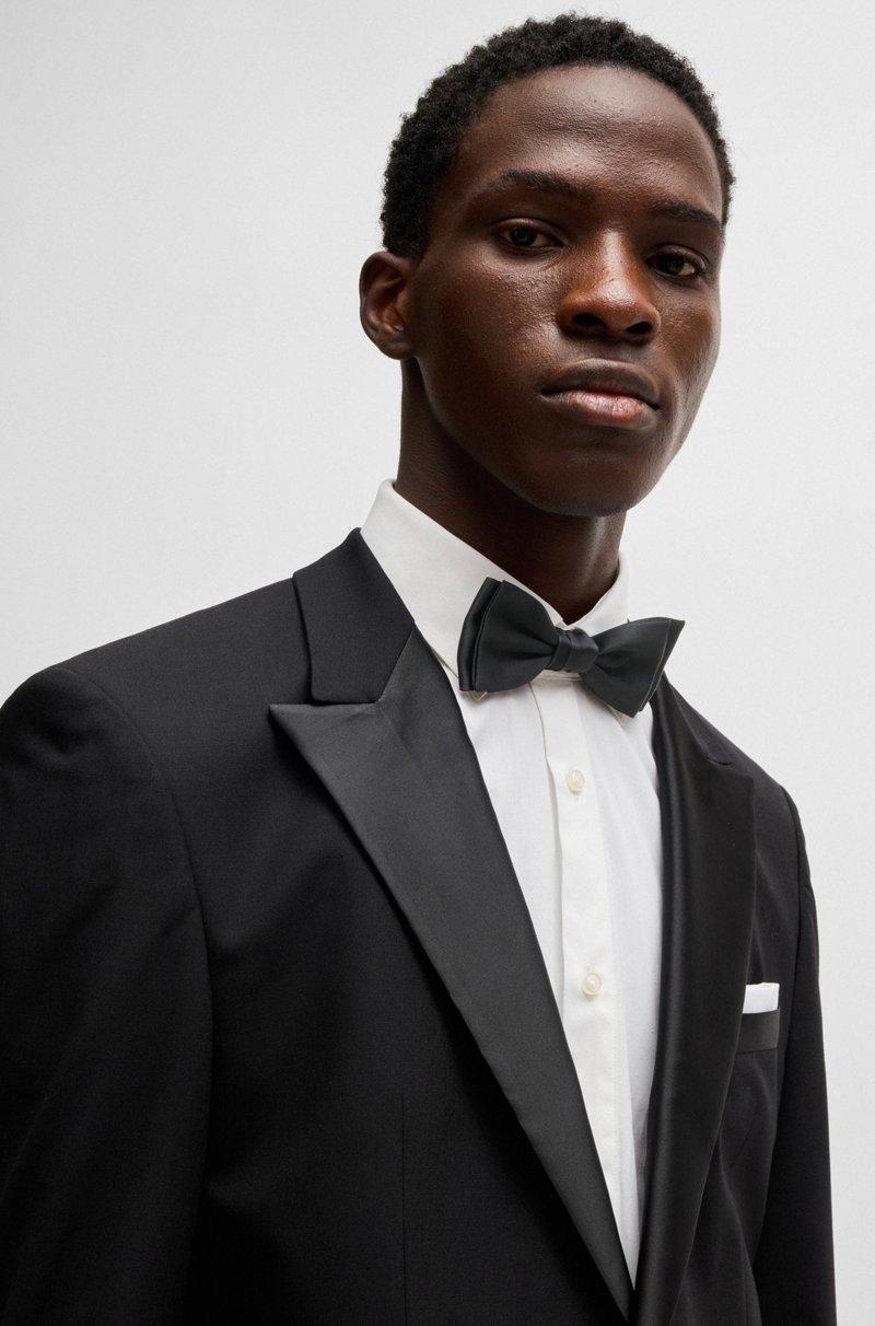 Hugo Boss Pajarita En Mezcla De Seda Con Tejido Liso