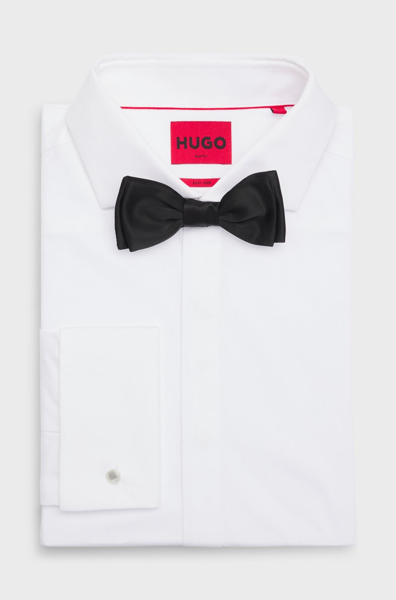 Hugo Boss Pajarita En Mezcla De Seda Con Tejido Liso
