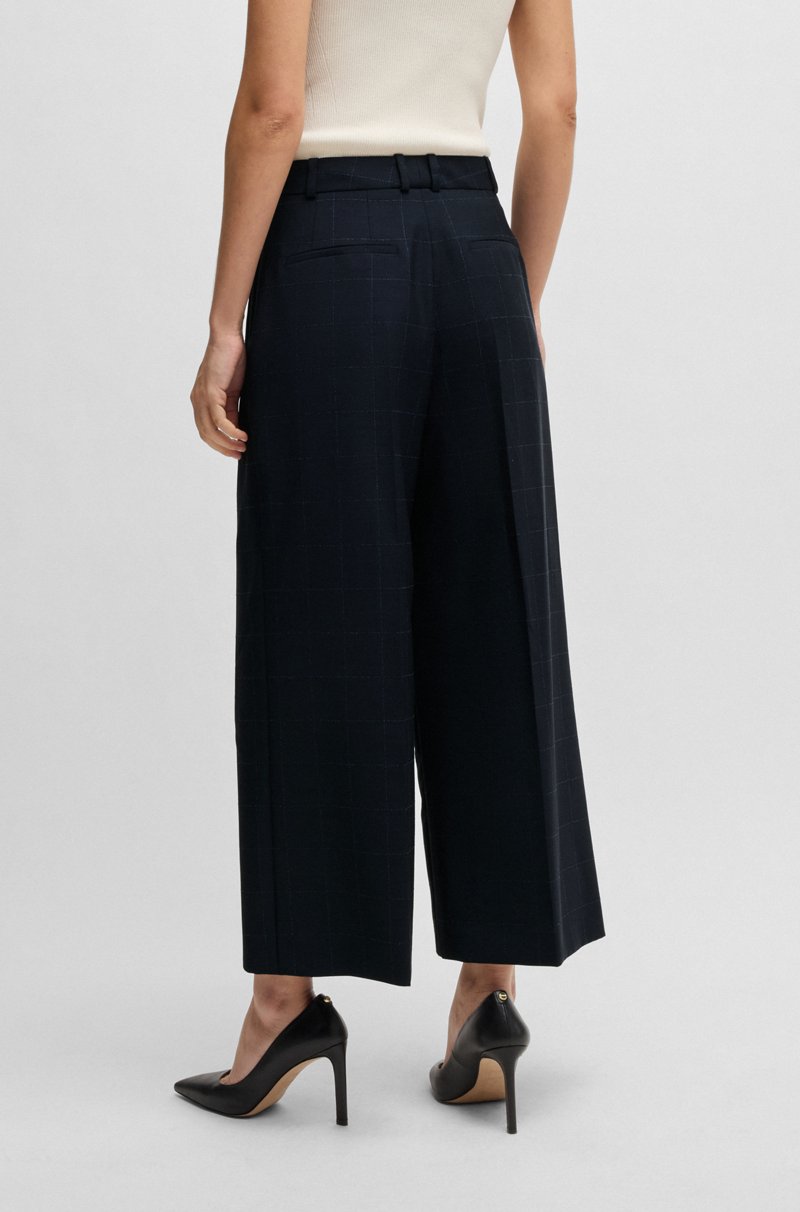 Hugo Boss Pantalones A Cuadros En Lana Italiana Mohair Y Seda Tussah