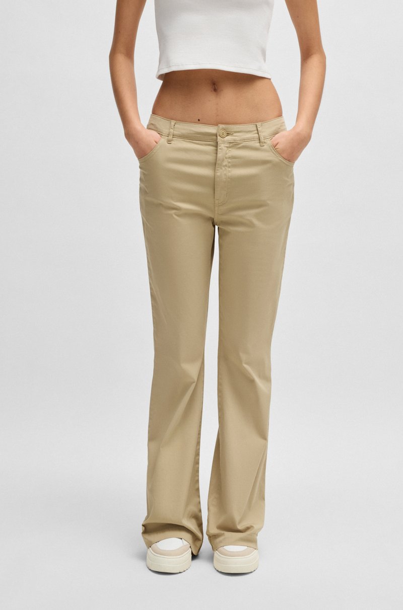 Hugo Boss Pantalones acampanados de algodón elástico