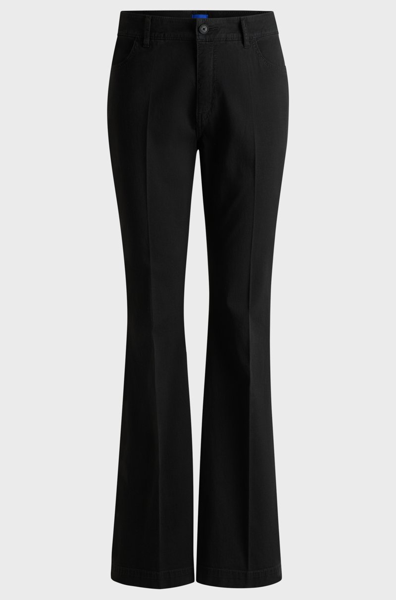 Hugo Boss Pantalones acampanados de algodón elástico