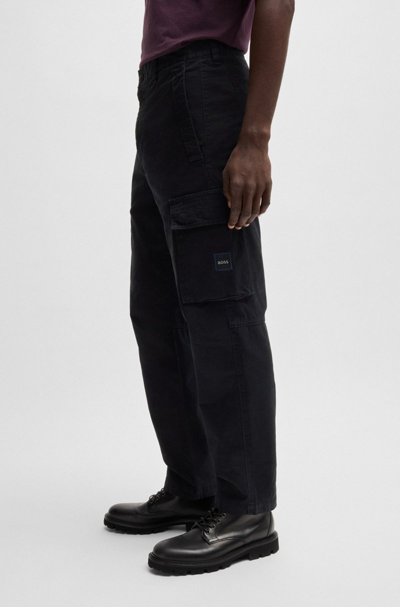 Hugo Boss Pantalones Cargo De Sarga De Algodón Elástico