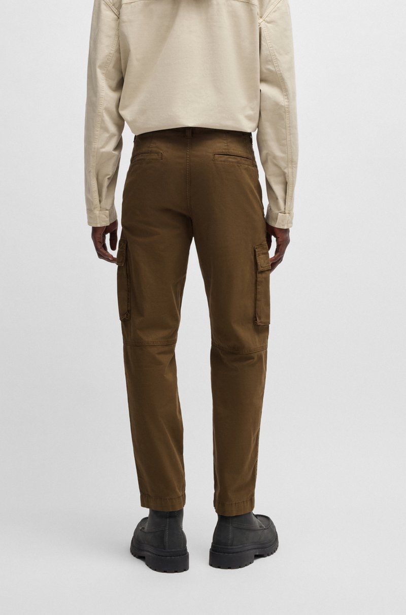 Hugo Boss Pantalones Cargo De Sarga De Algodón Elástico