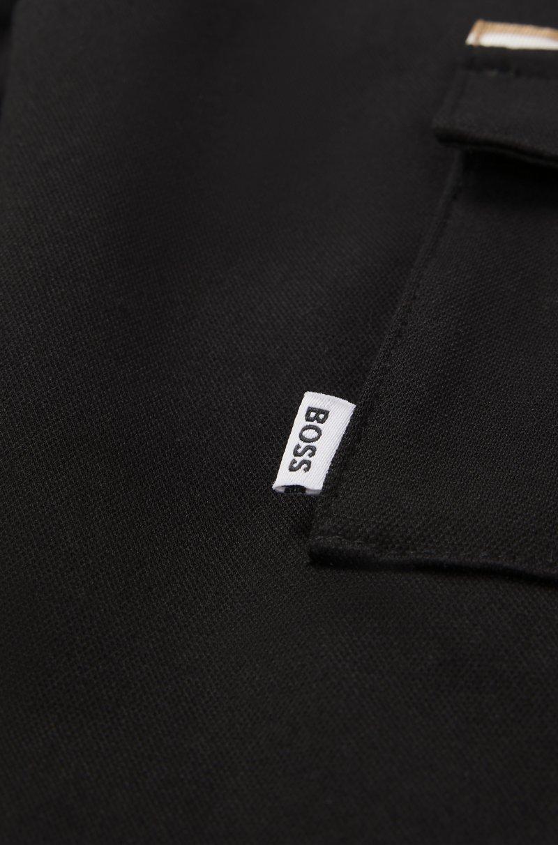 Hugo Boss Pantalones Cargo Para Niños En Piqué Elástico Con Etiqueta Con Logo