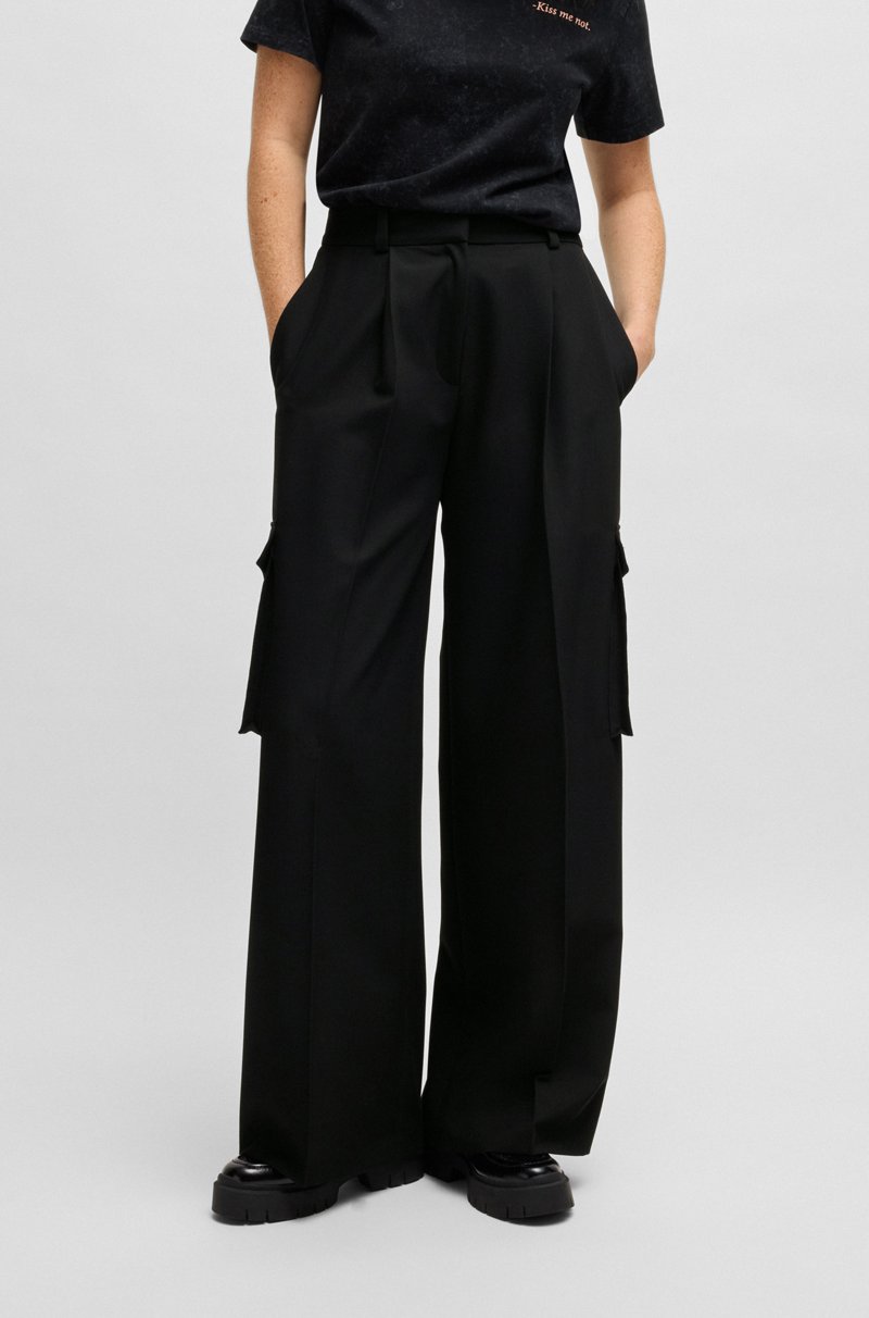 Hugo Boss Pantalones cargo regular fit de material elástico