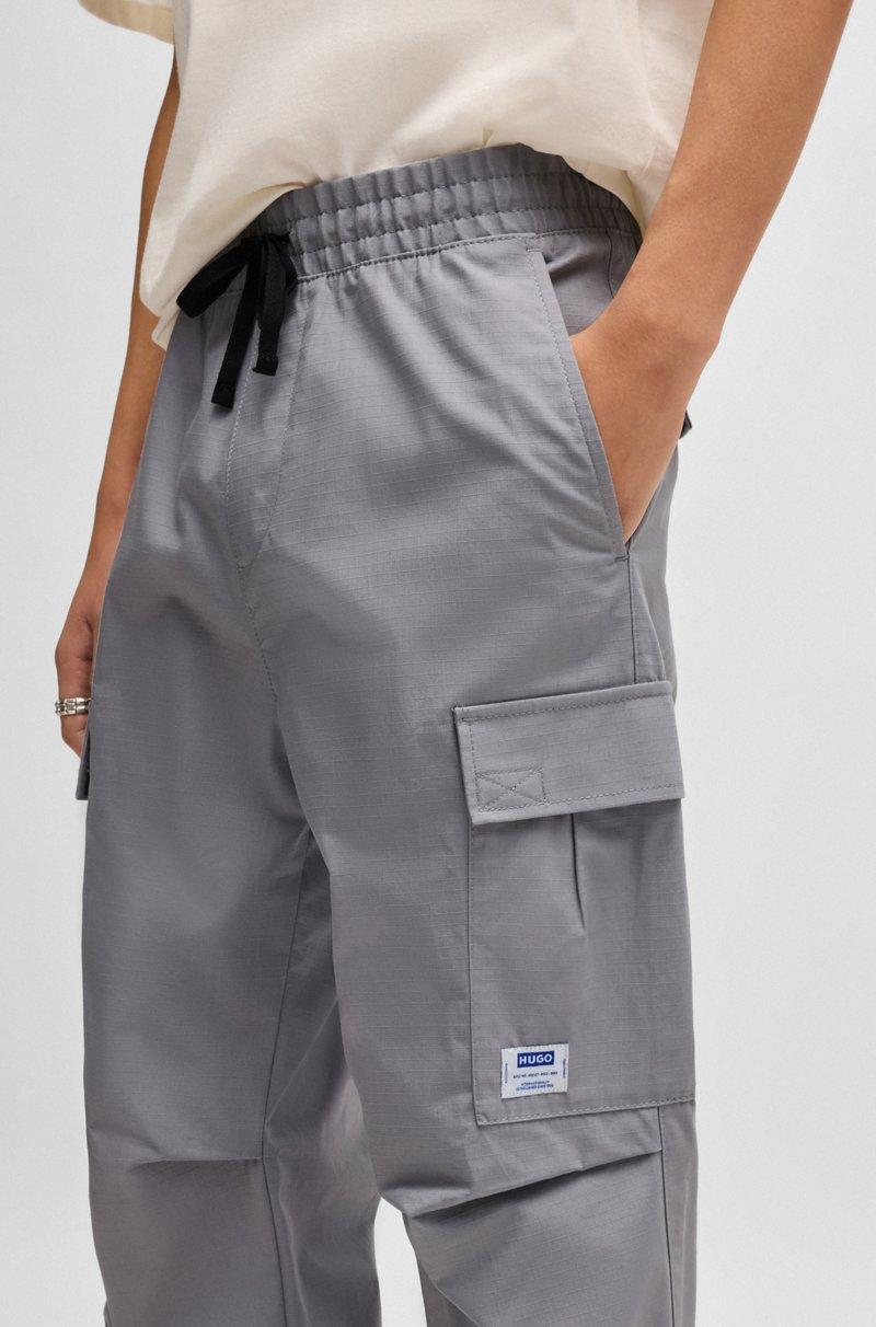 Hugo Boss Pantalones Cargo Relaxed Fit De Algodón Estructurado