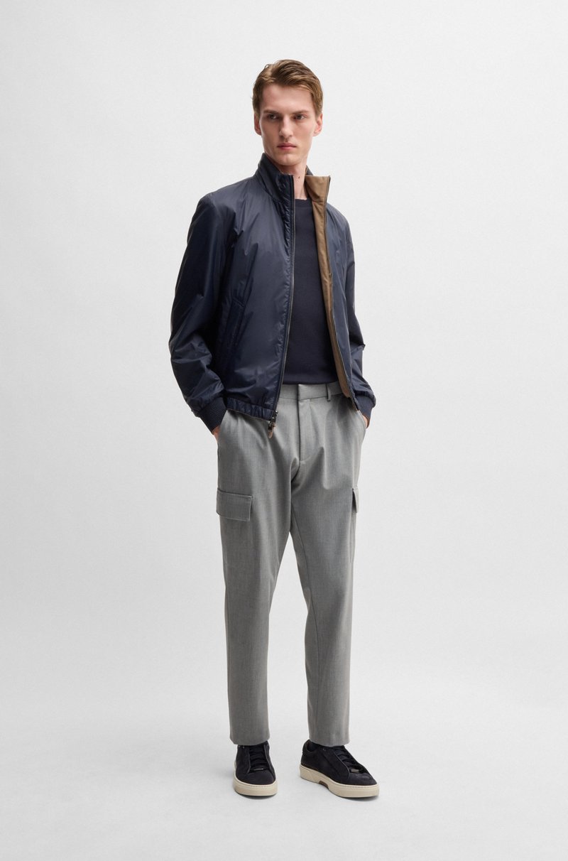 Hugo Boss Pantalones Cargo Tapered Fit En Tejido Elástico Técnico