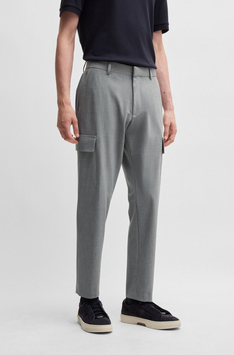 Hugo Boss Pantalones cargo tapered fit en tejido elástico técnico