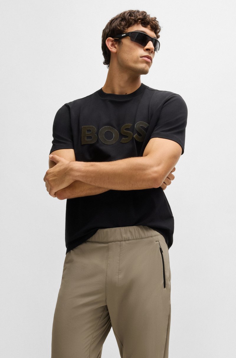 Hugo Boss Pantalones Con Pernera Cónica En Tejido Elástico Repelente Al Agua