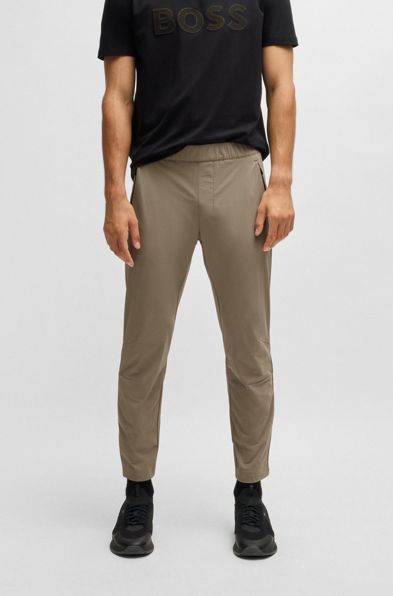Hugo Boss Pantalones con pernera cónica en tejido elástico repelente al agua