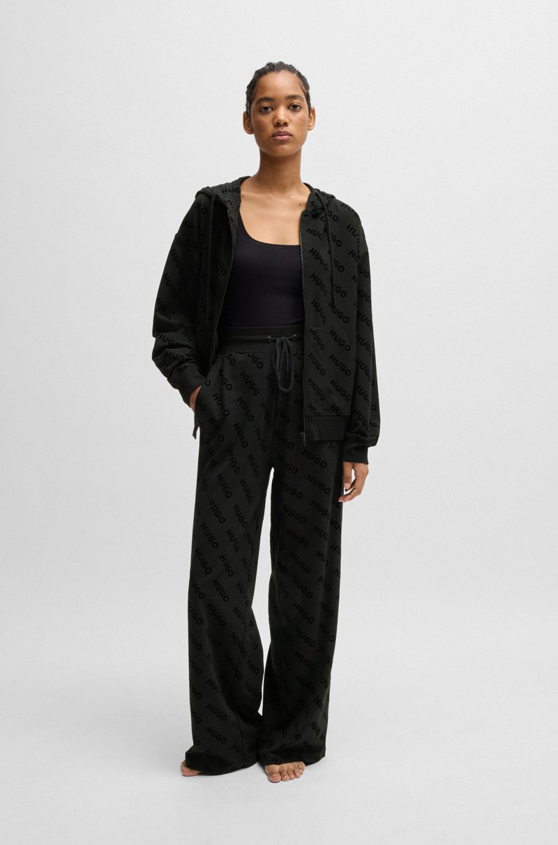 Hugo Boss Pantalones De Chándal Con Cordón Y Logos Flocados Estampados