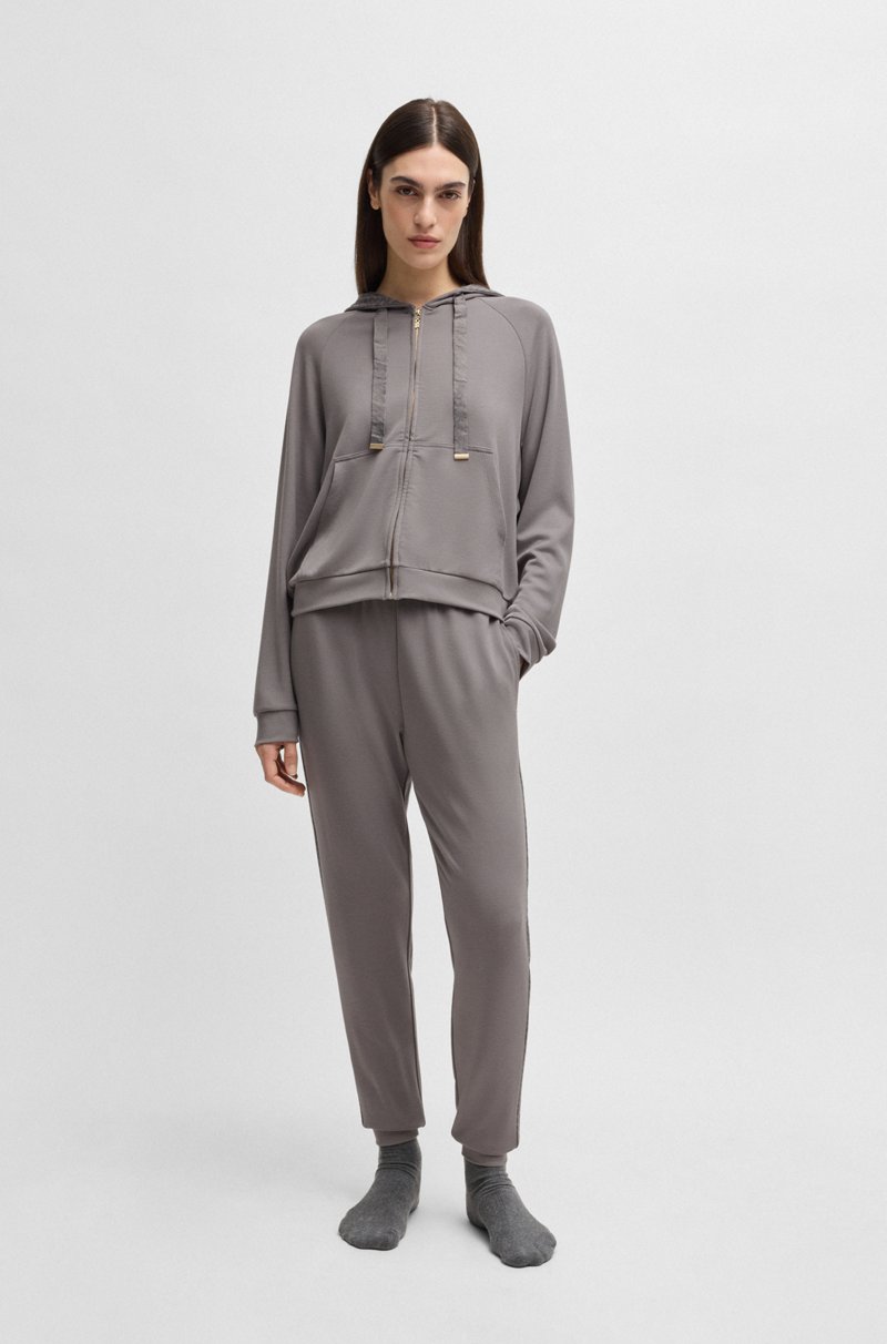 Hugo Boss Pantalones De Chándal Con Detalle De Monogramas En Modal Y Seda