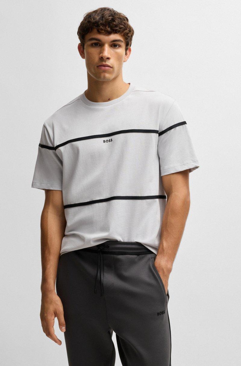 Hugo Boss Pantalones De Chándal De Algodón Con Cinta Y Logo