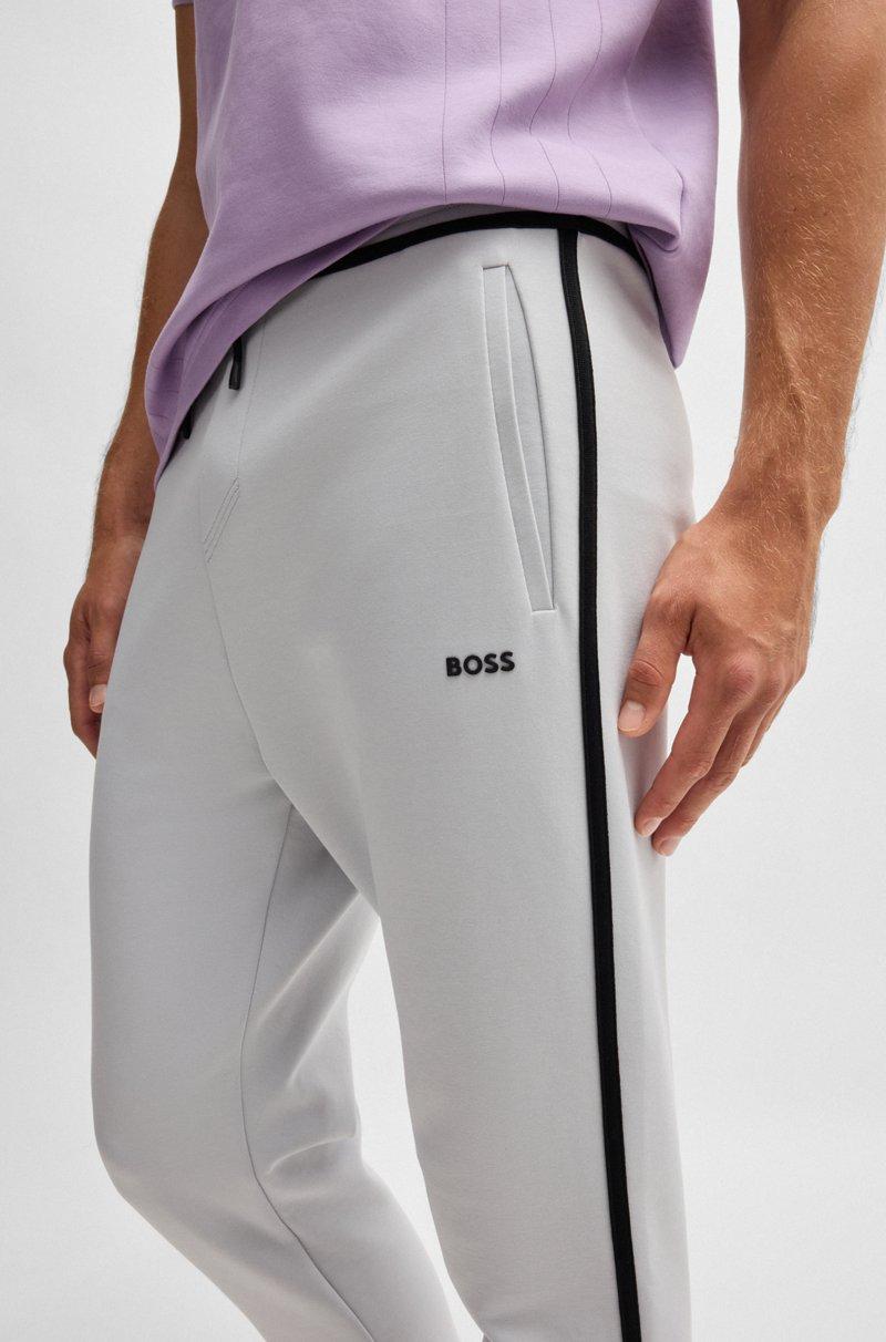 Hugo Boss Pantalones De Chándal De Algodón Con Cinta Y Logo
