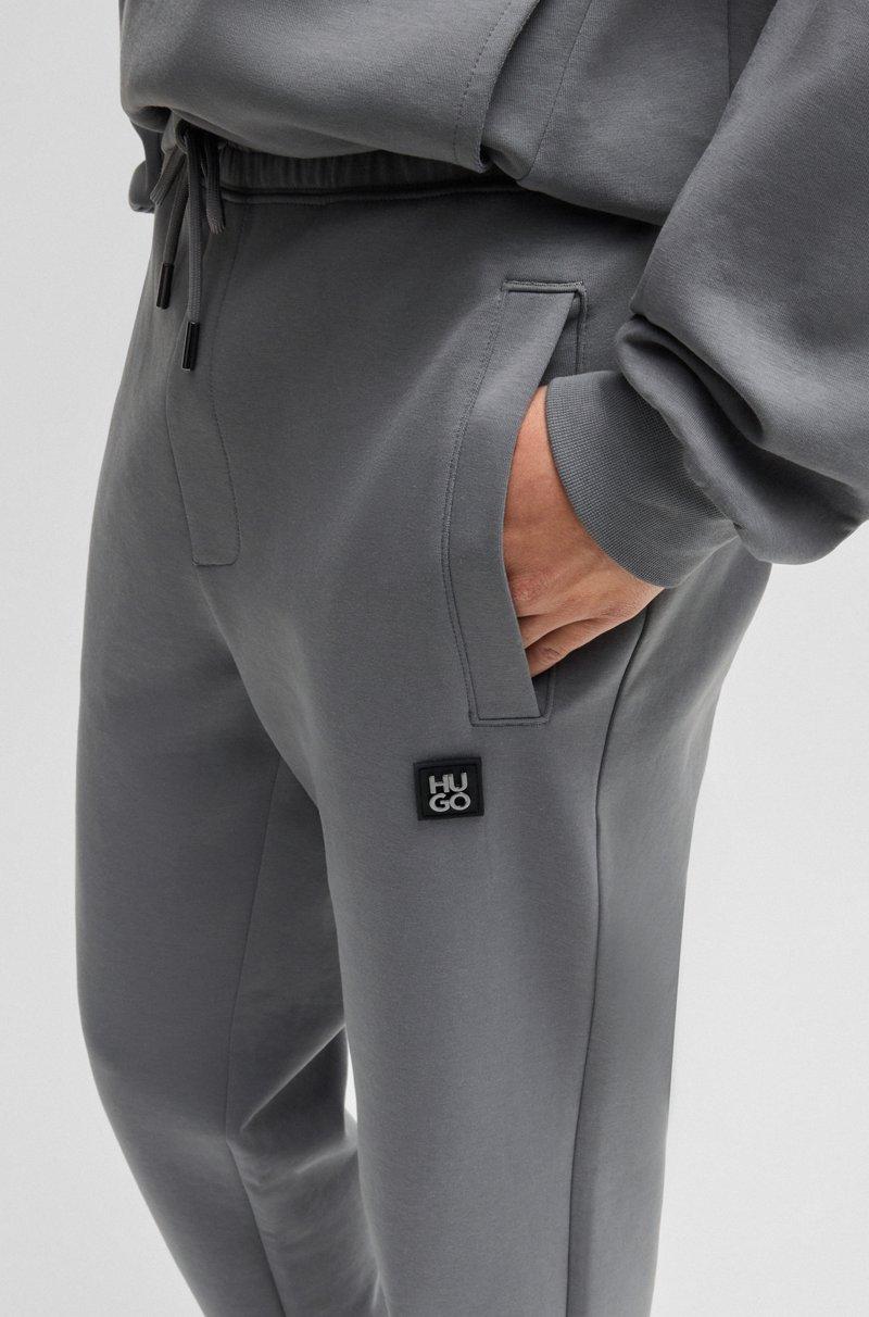 Hugo Boss Pantalones De Chándal De Algodón Con Logo Apilado