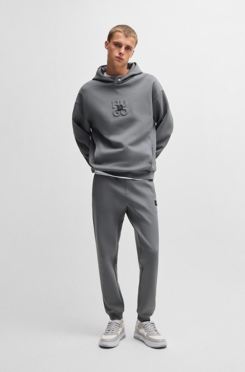 Hugo Boss Pantalones De Chándal De Algodón Con Logo Apilado