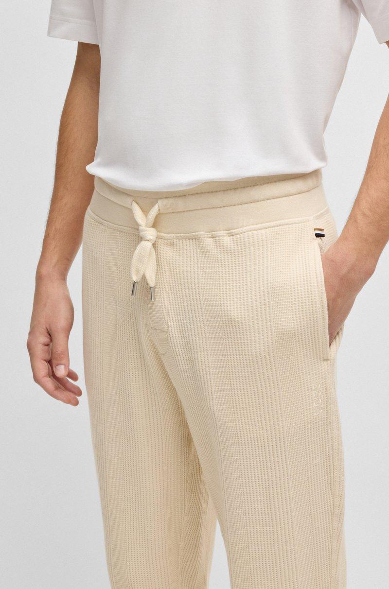 Hugo Boss Pantalones De Chándal De Algodón Con Logo Bordado