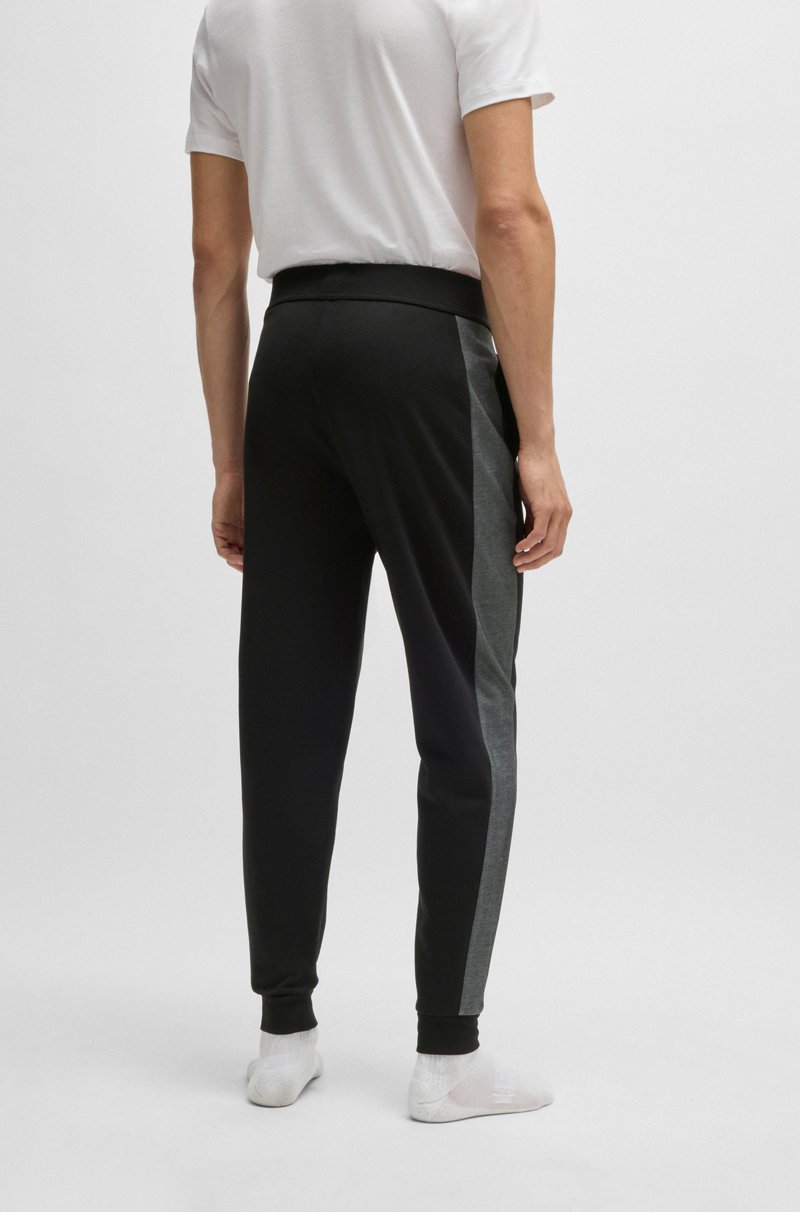 Hugo Boss Pantalones De Chándal De Algodón Con Logo Estampado Metalizado