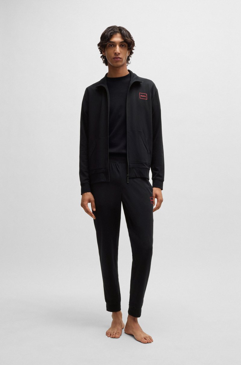 Hugo Boss Pantalones De Chándal De Algodón Elástico Con Logo Estampado