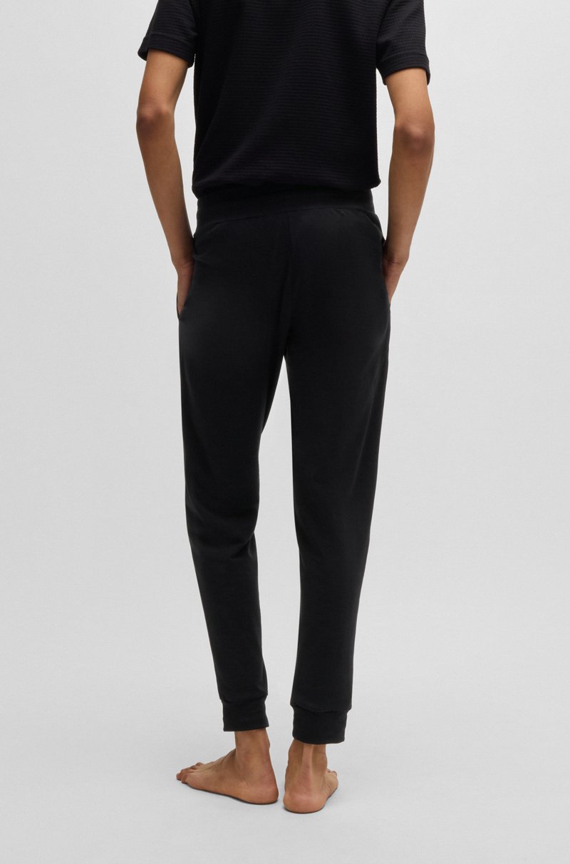 Hugo Boss Pantalones De Chándal De Algodón Elástico Con Logo Estampado