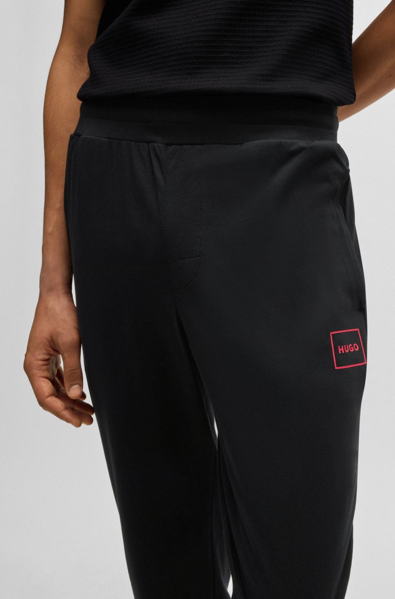 Hugo Boss Pantalones De Chándal De Algodón Elástico Con Logo Estampado
