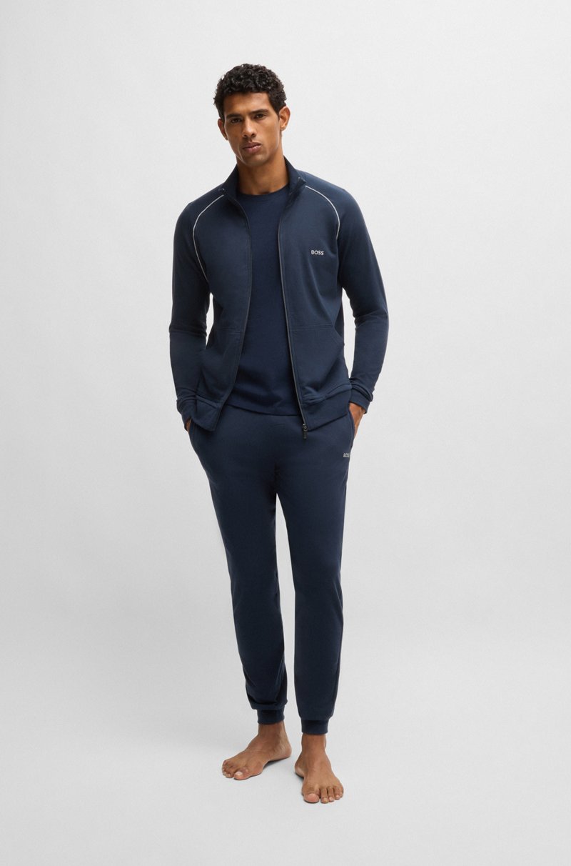Hugo Boss Pantalones De Chándal De Algodón Elástico Con Logo Bordado