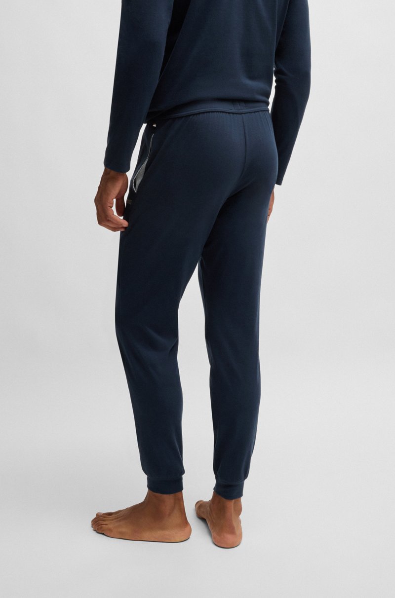 Hugo Boss Pantalones De Chándal De Algodón Elástico Con Logo Bordado