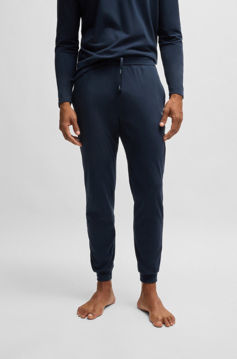 Hugo Boss Pantalones de chándal de algodón elástico con logo bordado
