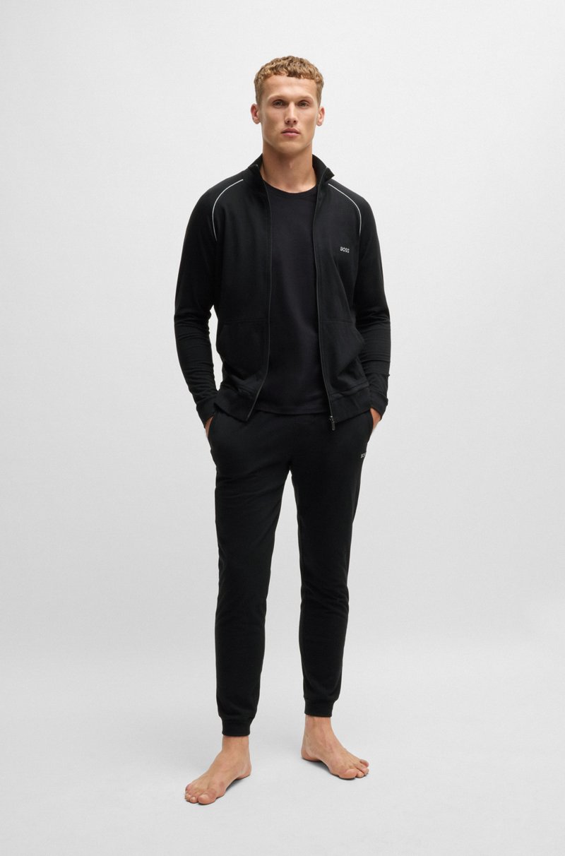 Hugo Boss Pantalones De Chándal De Algodón Elástico Con Logo Bordado