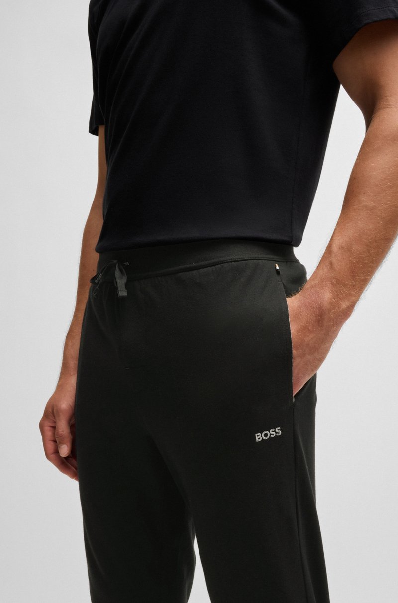 Hugo Boss Pantalones De Chándal De Algodón Elástico Con Logo Bordado