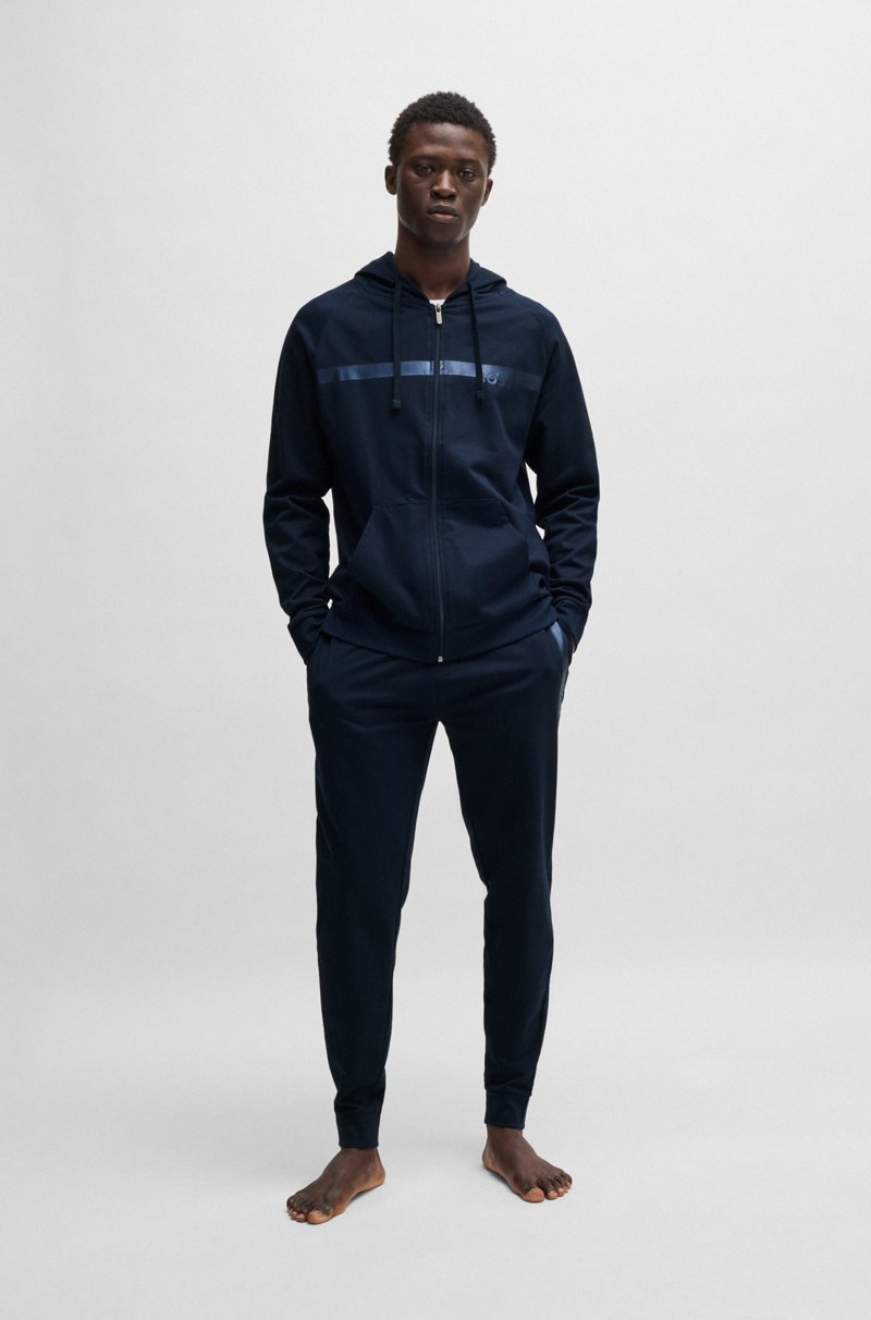 Hugo Boss Pantalones De Chándal De Felpa De Algodón Con Logo Metalizado