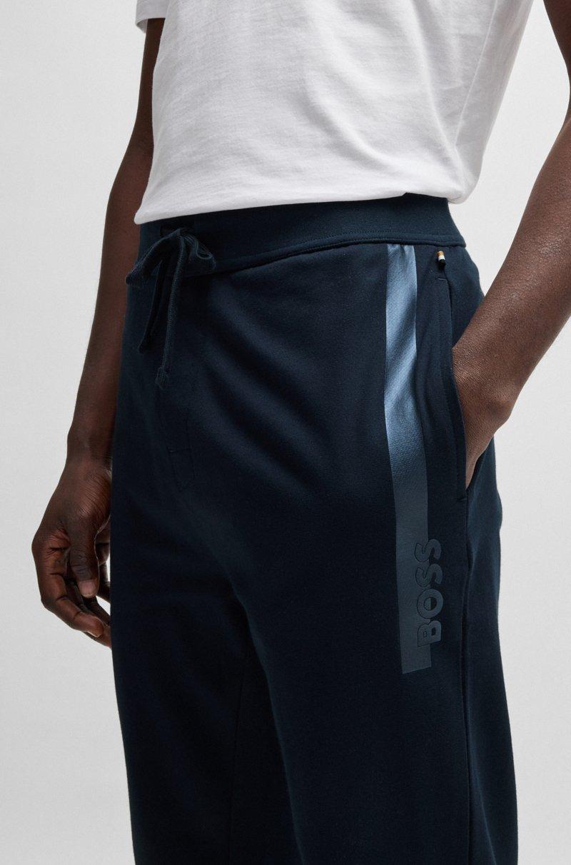 Hugo Boss Pantalones De Chándal De Felpa De Algodón Con Logo Metalizado