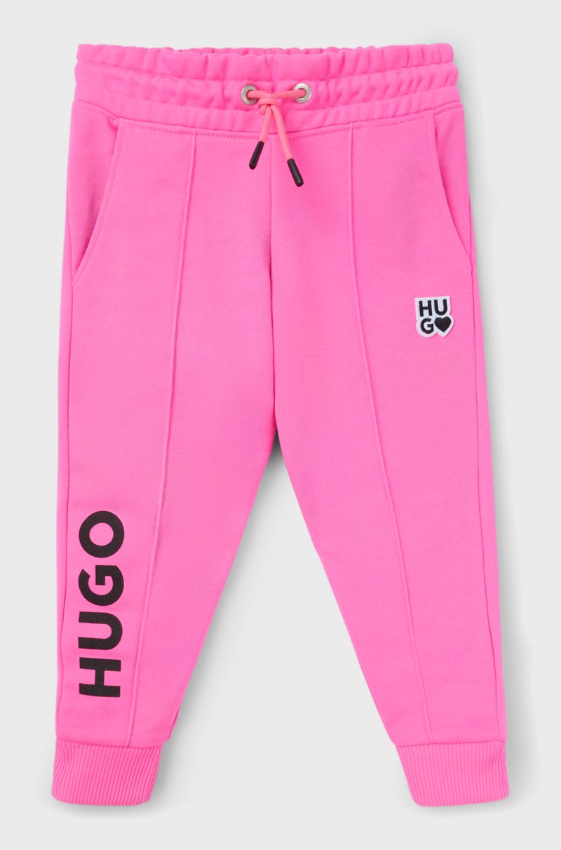 Hugo Boss Pantalones de chándal de forro polar para niños con detalles de logo