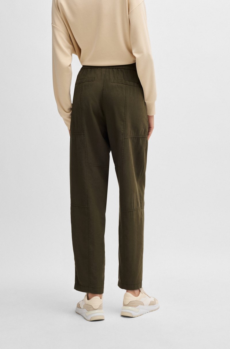 Hugo Boss Pantalones De Chándal De Tejido Fluido Con Detalles De Costuras Decorativas