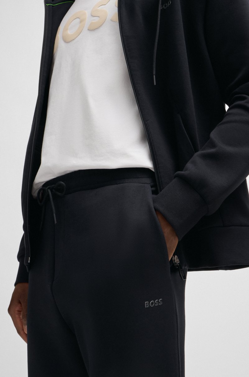Hugo Boss Pantalones De Chándal En Algodón Elástico Con Logo Estampado