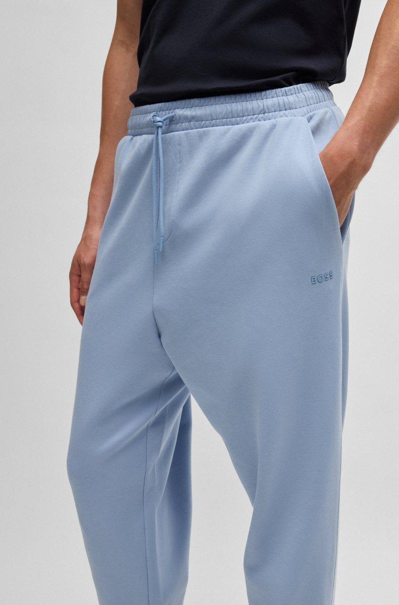 Hugo Boss Pantalones De Chándal En Algodón Elástico Con Logo Estampado