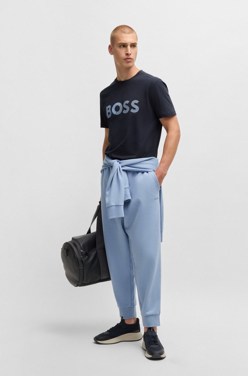 Hugo Boss Pantalones De Chándal En Algodón Elástico Con Logo Estampado