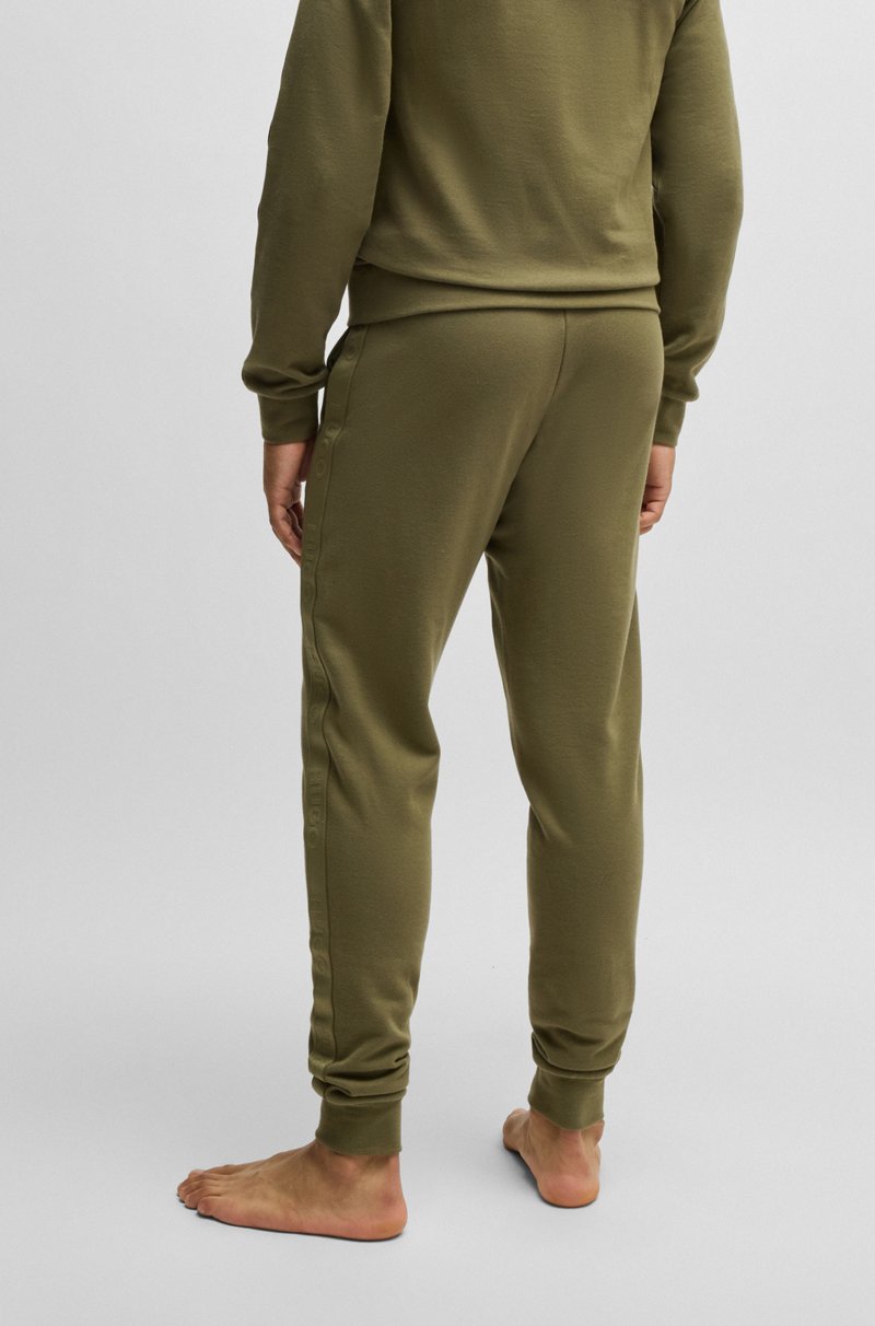 Hugo Boss Pantalones De Chándal En Felpa De Algodón Con Cinta De Logos