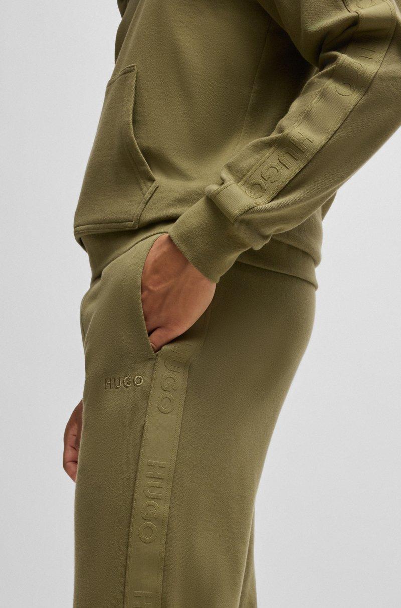 Hugo Boss Pantalones De Chándal En Felpa De Algodón Con Cinta De Logos