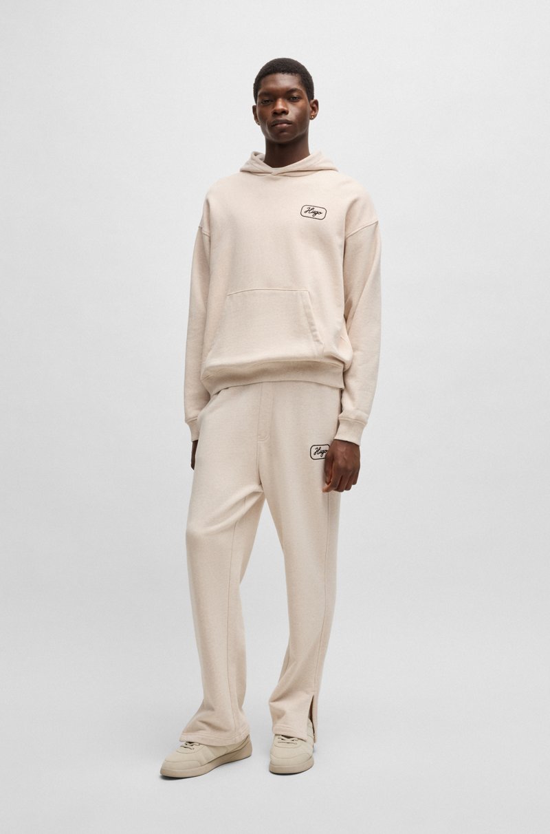 Hugo Boss Pantalones De Chándal En Felpa De Algodón Con Gráficos Bordados