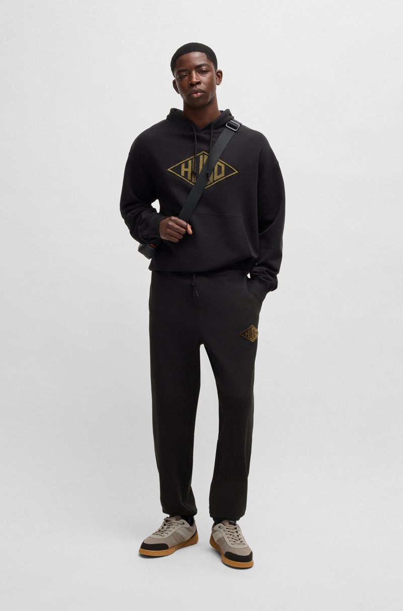 Hugo Boss Pantalones De Chándal En Felpa De Algodón Con Logo Bordado