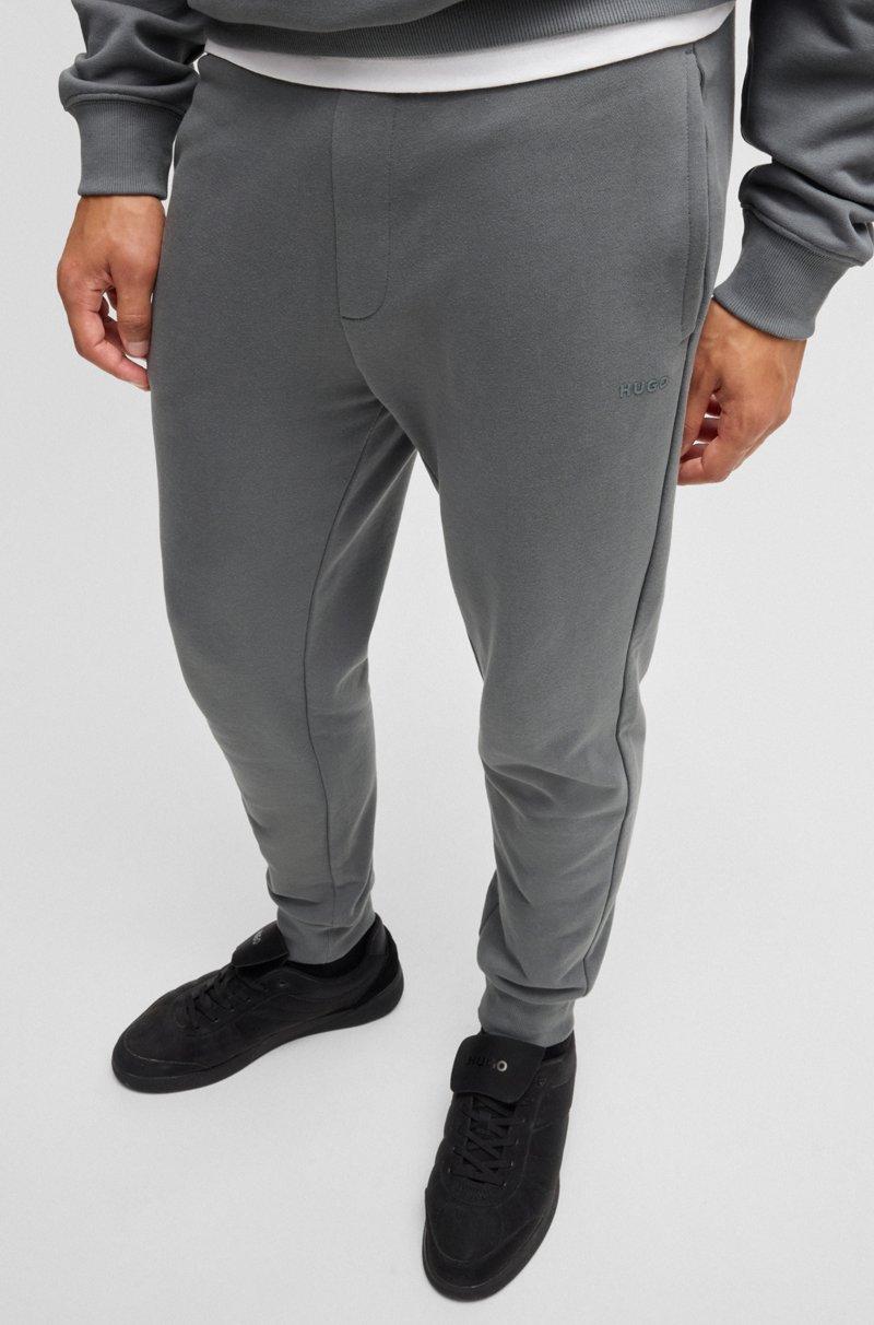 Hugo Boss Pantalones De Chándal En Felpa De Algodón Con Logo Estampado