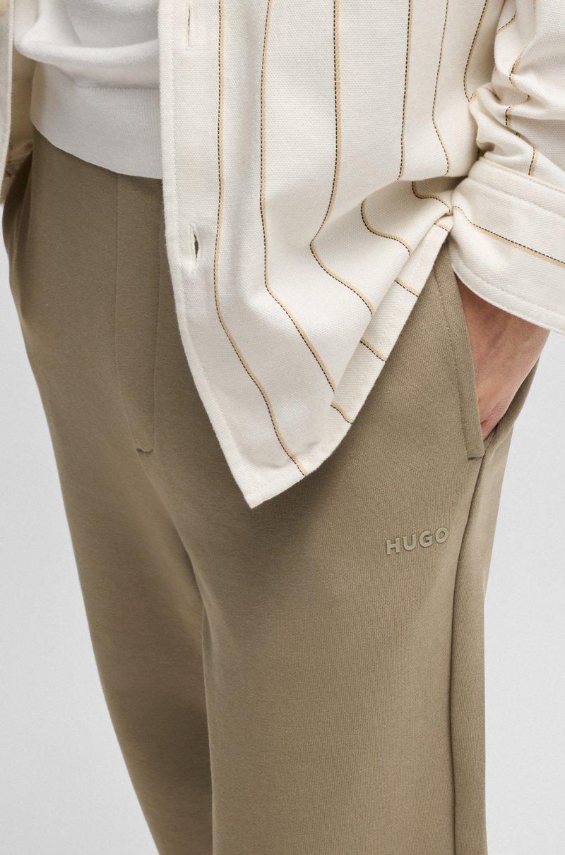 Hugo Boss Pantalones De Chándal En Felpa De Algodón Con Logo Estampado