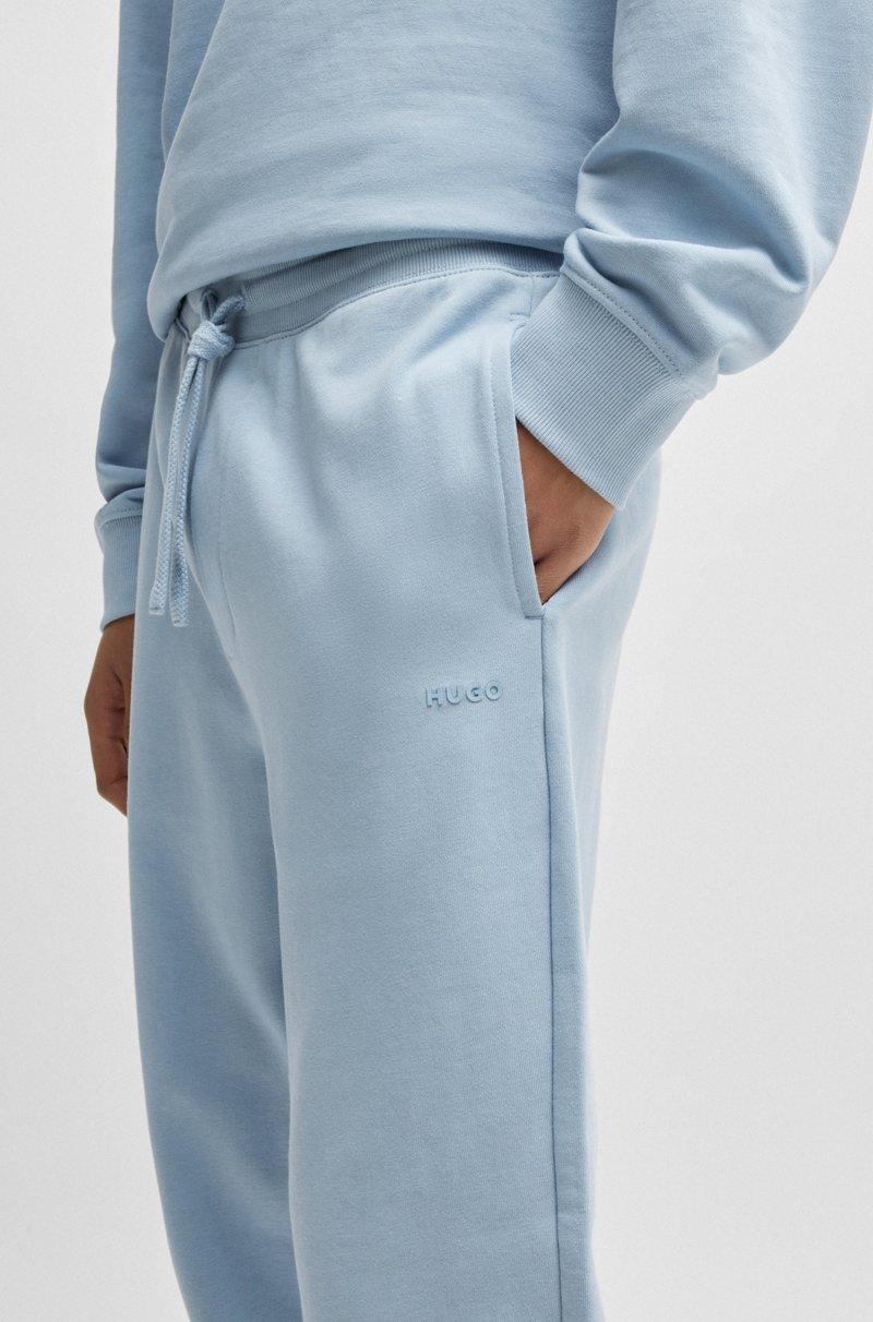 Hugo Boss Pantalones De Chándal En Felpa De Algodón Con Logo Estampado