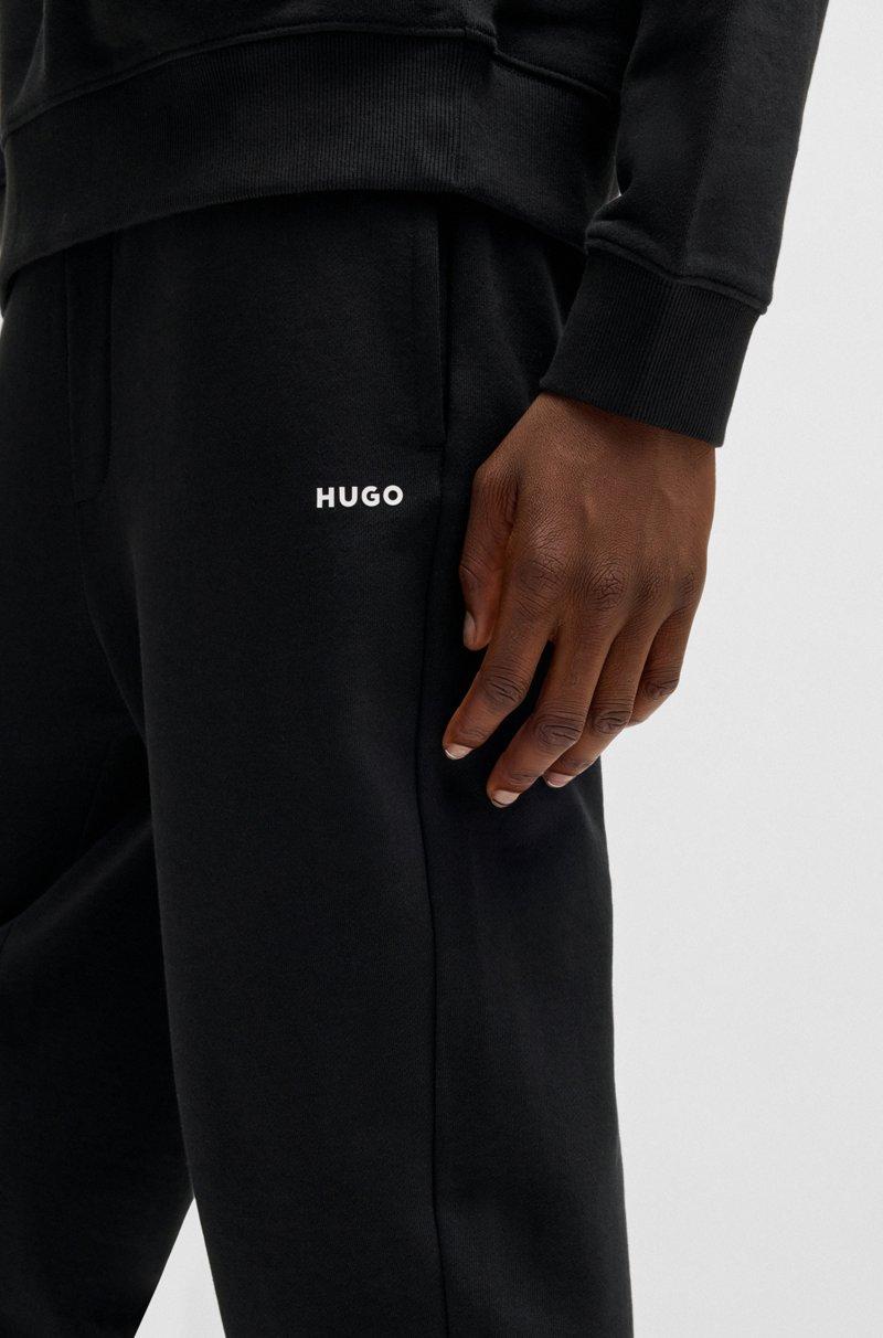 Hugo Boss Pantalones De Chándal En Felpa De Algodón Con Logo Estampado