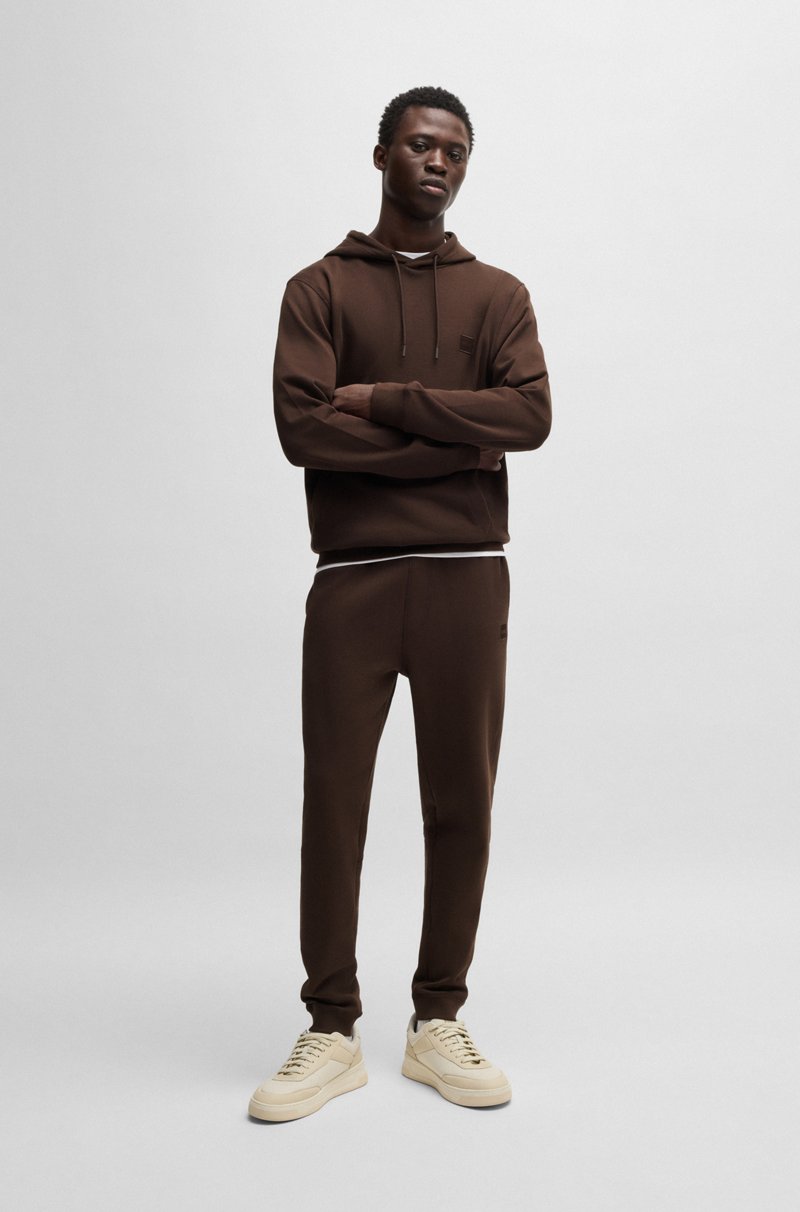 Hugo Boss Pantalones De Chándal En Felpa De Algodón Con Parche De Logo