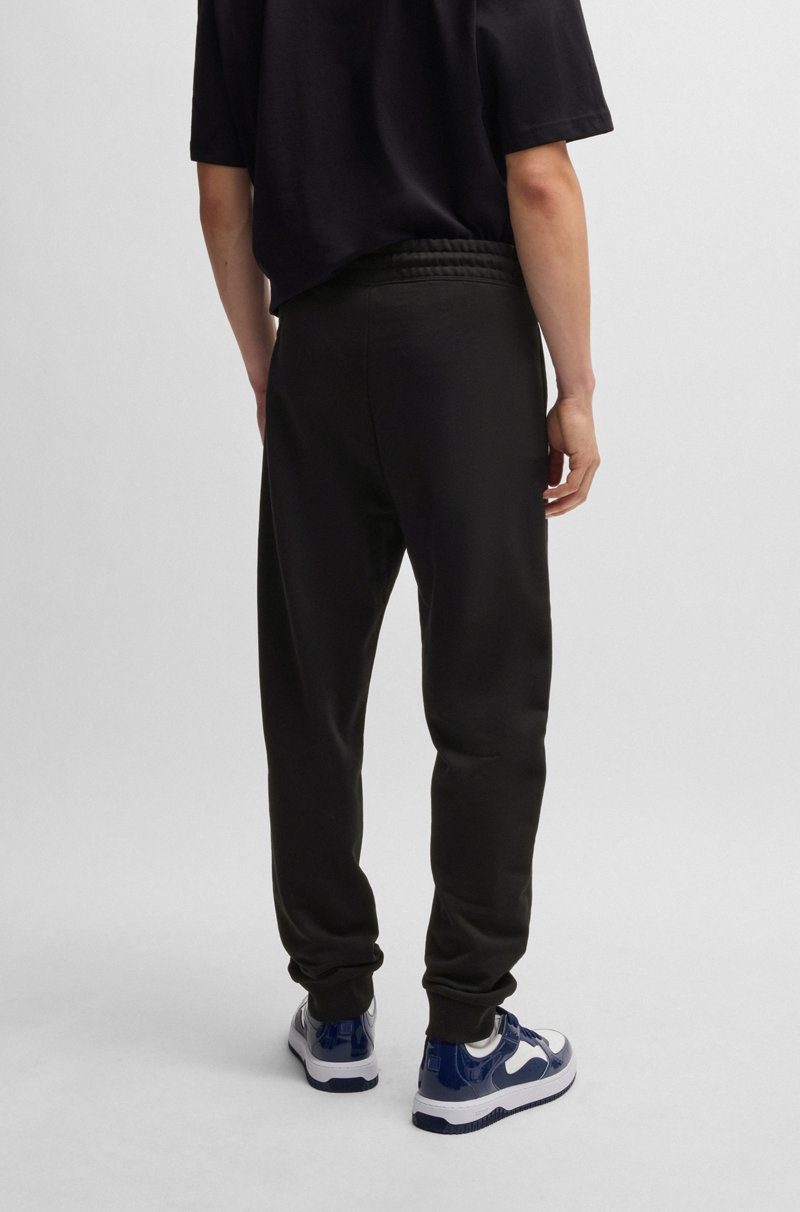 Hugo Boss Pantalones De Chándal En Felpa De Algodón Con Parche De Logo Azul