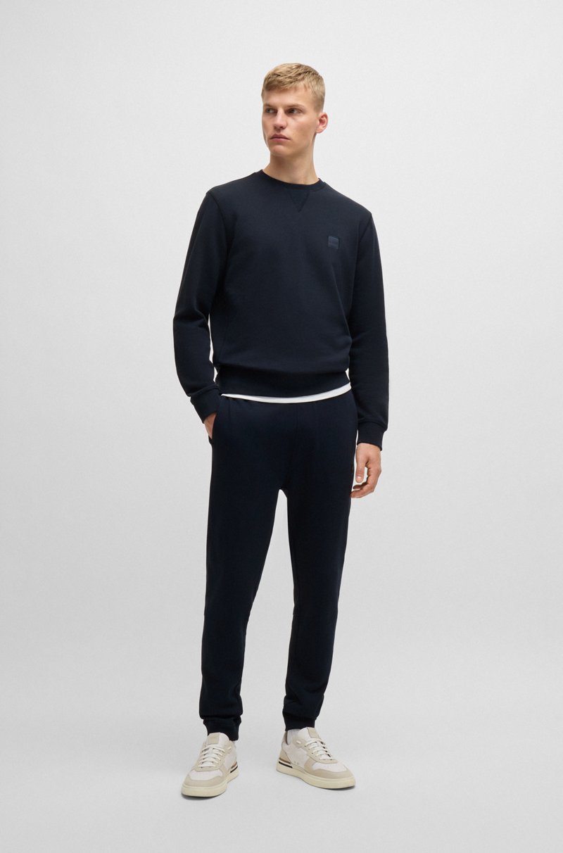 Hugo Boss Pantalones De Chándal En Felpa De Algodón Con Parche De Logo