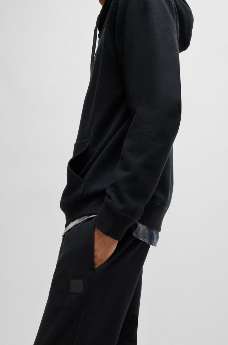 Hugo Boss Pantalones De Chándal En Felpa De Algodón Con Parche De Logo