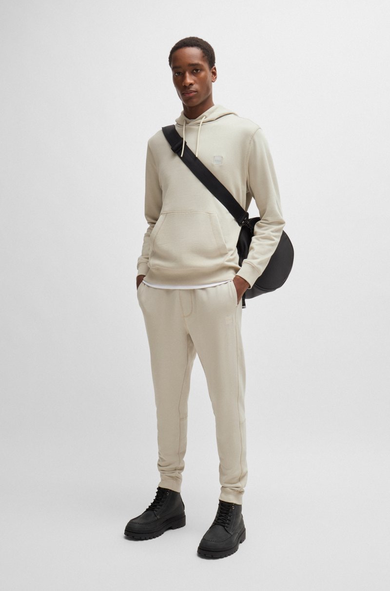 Hugo Boss Pantalones De Chándal En Felpa De Algodón Con Parche De Logo